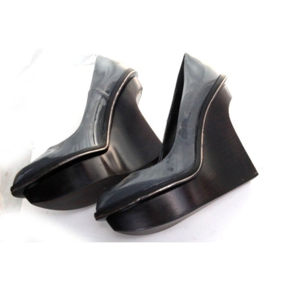 stella mccartney platform wedge heels patent leather slip on morgana sz 38 us 8 - Picture 8 of 12
